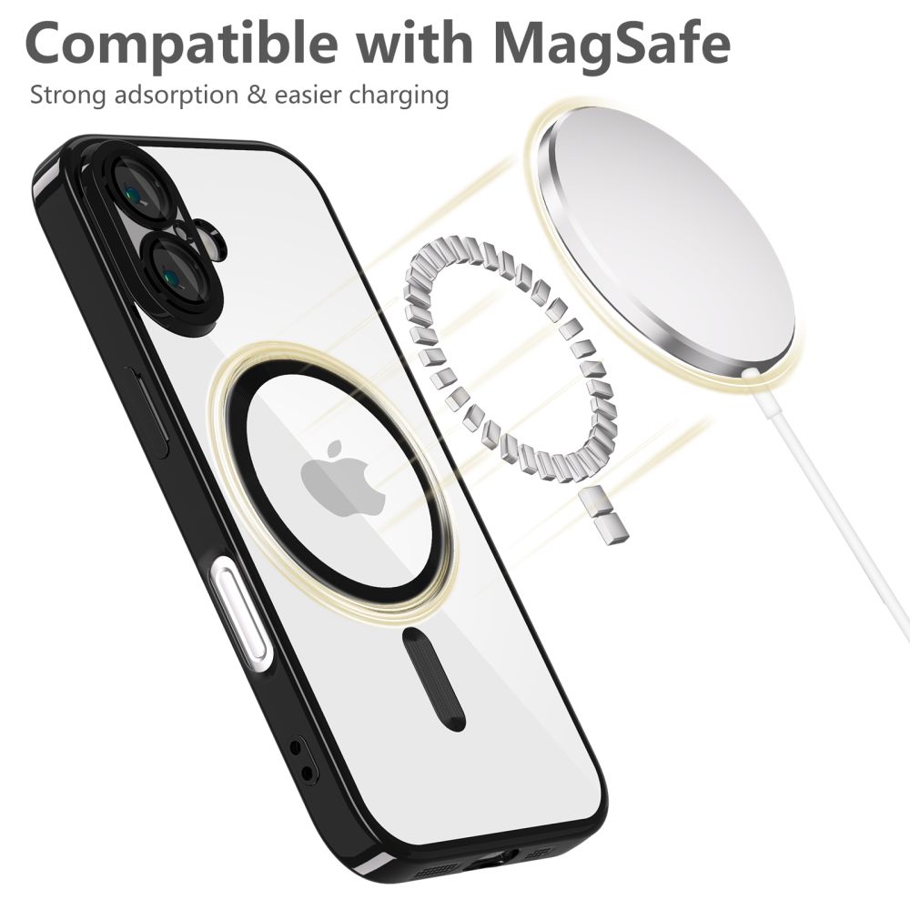 Dėklas Tech-Protect MagFlex MagSafe iPhone 16, blizgus juodas - Image 3
