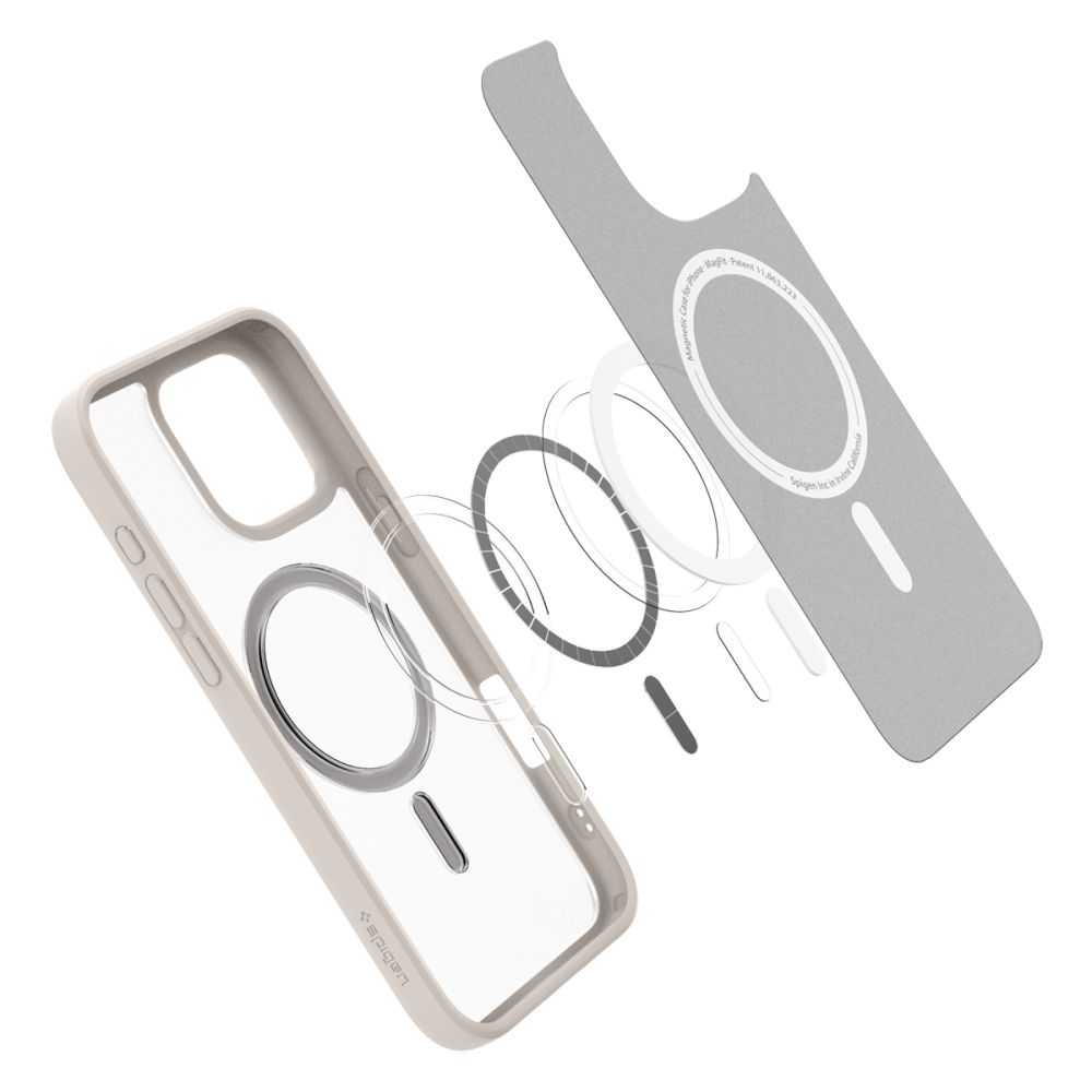 Dėklas Spigen Ultra Hybrid MagSafe iPhone 16 Pro Max, matinis natūralaus titano - Image 5