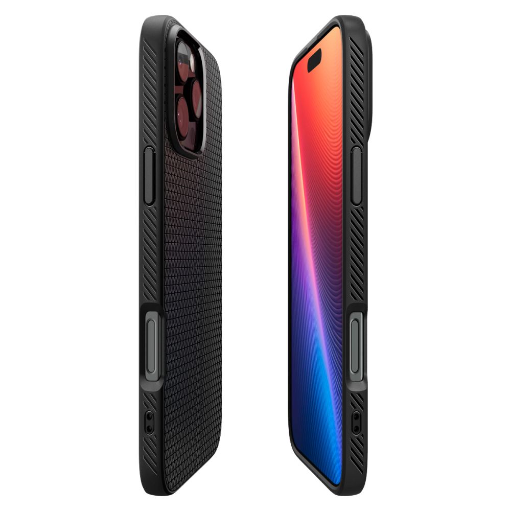 Dėklas Spigen Liquid Air iPhone 16 Pro, matinis juodas - Image 6