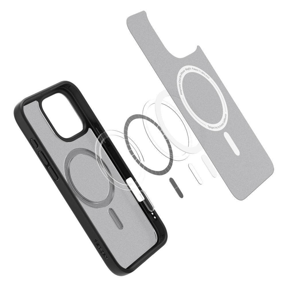 Dėklas Spigen Ultra Hybrid Mag MagSafe iPhone 16 Pro, matinis juodas - Image 5