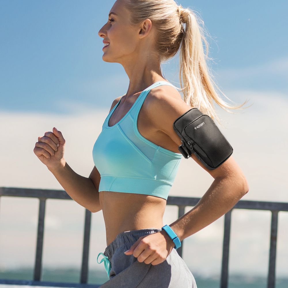 Dėklas ant rankos Spigen A702 Dynamic Shield Armband, juodas - Image 6