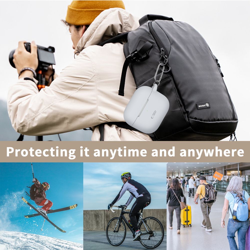 Dėklas Tech-Protect Silicone Hook AirPods 3, alyvinis - Image 5
