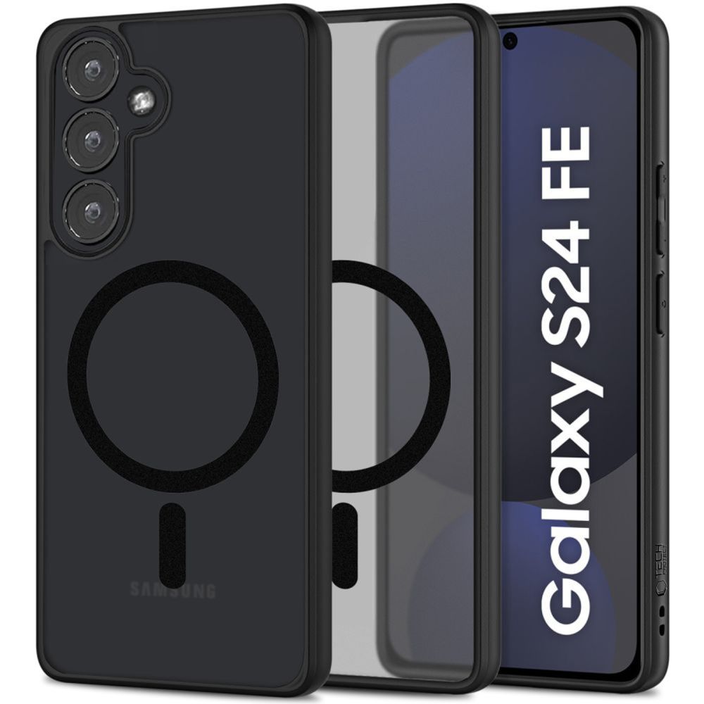 Dėklas Tech-Protect MagMat Samsung Galaxy S24 FE, matinis juodas
