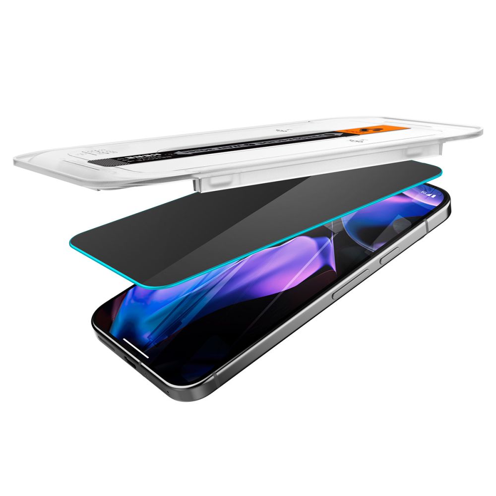 Apsauginis stiklas Spigen Glas.tR EZ Fit Privacy Google Pixel 9 / 9 Pro / 10 / 10 Pro, 2 vnt. - Image 6