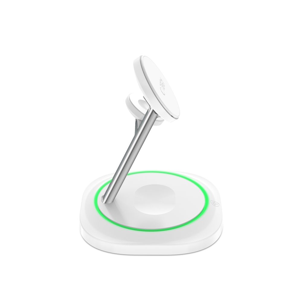 Belaidis įkroviklis Tech-Protect QI15W-A46 3in1 Magnetic MagSafe, baltas - Image 5