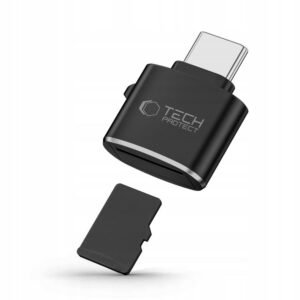 Kortelių skaitytuvas Tech-Protect UltraBoost Type-C, Micro SD/TF, juodas