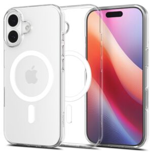Dėklas Spigen Liquid Crystal Mag MagSafe iPhone 17, skaidrus/baltas