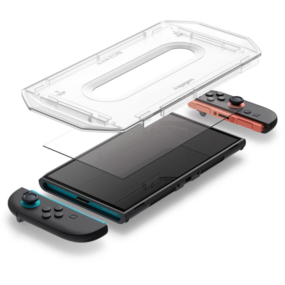 Apsauginis stiklas Spigen Glas.tR EZ Fit Nintendo Switch 2, 2 vnt., skaidrus - Image 6