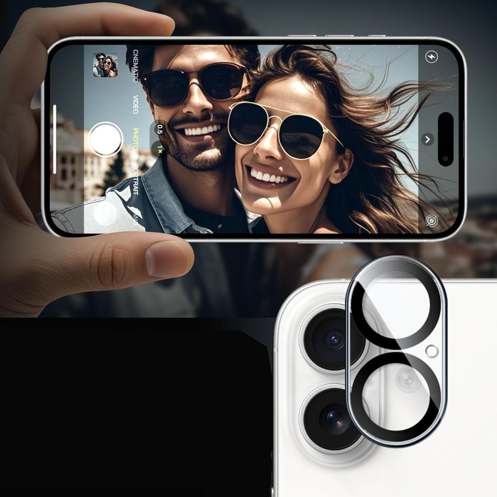 Kameros apsauginis stiklas Tech-Protect Cam Fit+ iPhone 17, skaidrus - Image 3