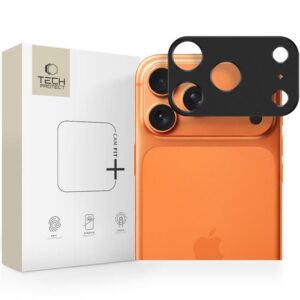 Kameros apsauginis stiklas Tech-Protect Camalloy Fit+ iPhone 17 Pro Max, juodas