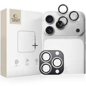 Kameros apsauginis stiklas Tech-Protect Camring Fit+ iPhone 14 Pro / 14 Pro Max / 15 Pro / 15 Pro Max / 16 Pro / 16 Pro Max / 17 Pro / 17 Pro Max, skaidrus
