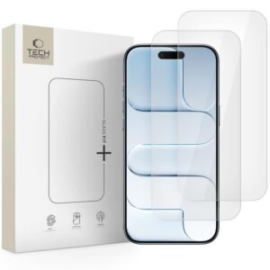 Apsauginis stiklas Tech-Protect Glass Fit+ iPhone Air, 2 vnt., skaidrus