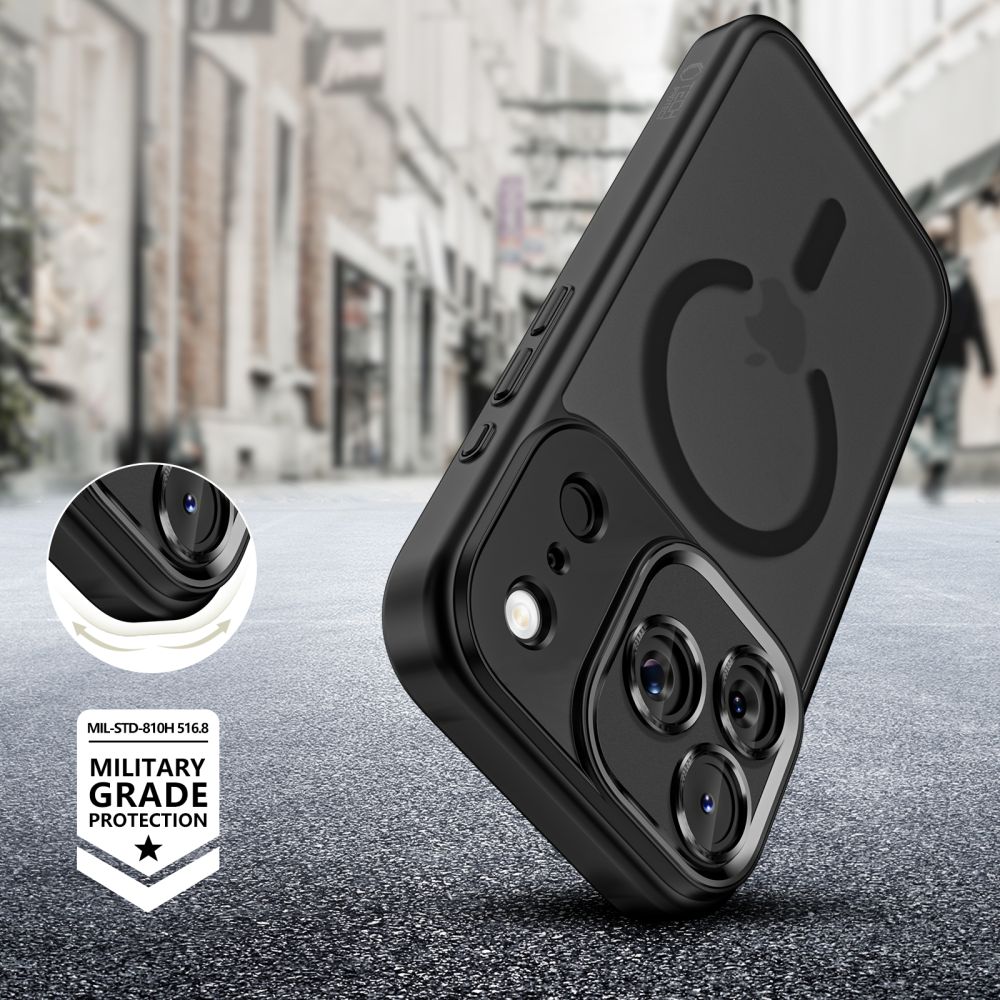 Dėklas Tech-Protect MagCam MagSafe iPhone 17 Pro, matinis juodas - Image 6