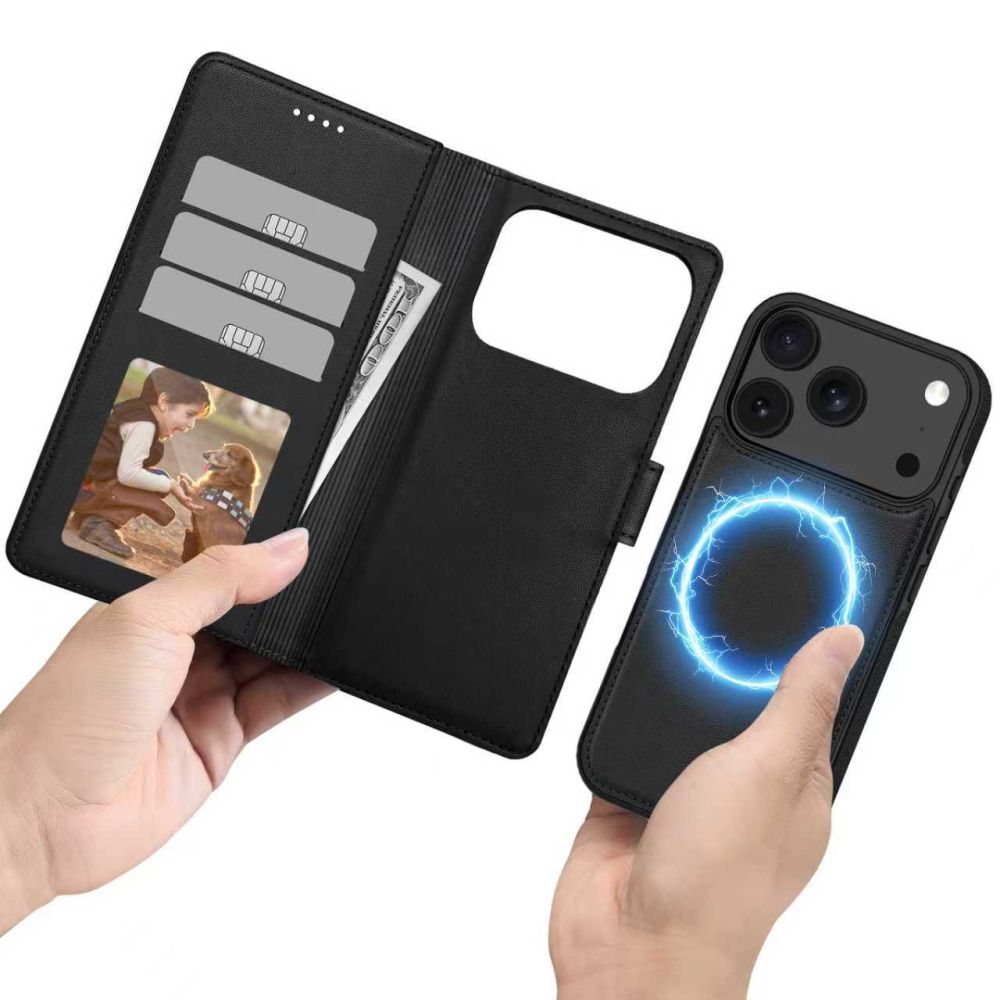 Dėklas Tech-Protect Wallet Magsafe iPhone 17 Pro, matinis juodas - Image 3