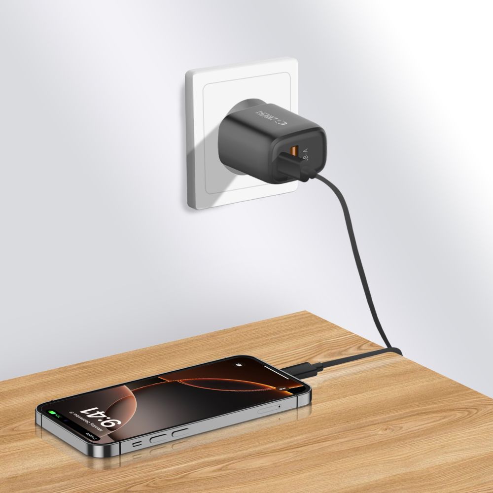 Tinklo įkroviklis Tech-Protect NCA20 2 prievadų PD 20W / QC3.0, juodas - Image 6