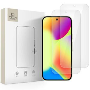 Apsauginis stiklas Tech-Protect Glass Fit+ Google Pixel 9 / 9 Pro / 10 / 10 Pro / 11 / 11 Pro, 2 vnt., skaidrus