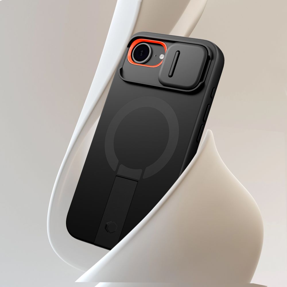 Dėklas Tech-Protect Kevlar Aura MagSafe iPhone 16e / 17e, juoda-oranžinė - Image 2