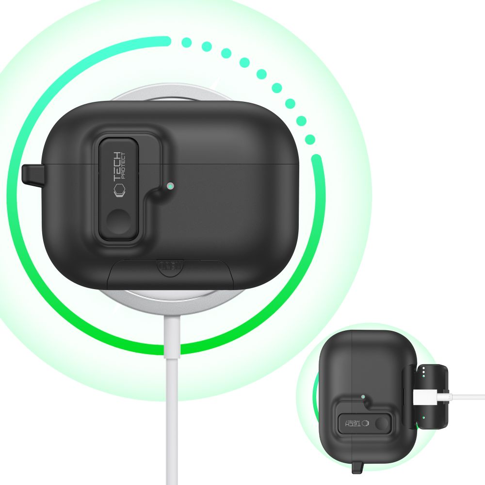 Dėklas Tech-Protect Slim Hook Apple AirPods Pro 3, juodas - Image 6