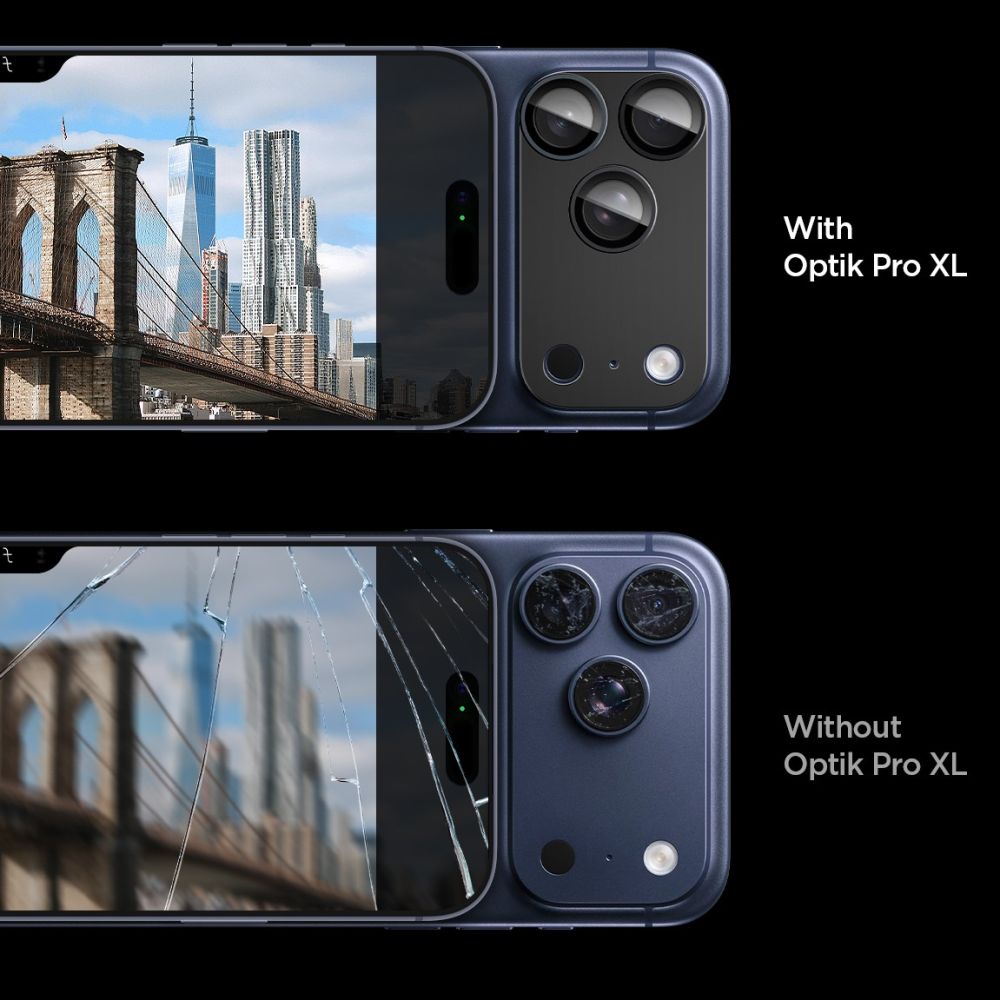 Kameros apsauginis stiklas Spigen Optik Pro XL EZ Fit iPhone 17 Pro, juodas - Image 7
