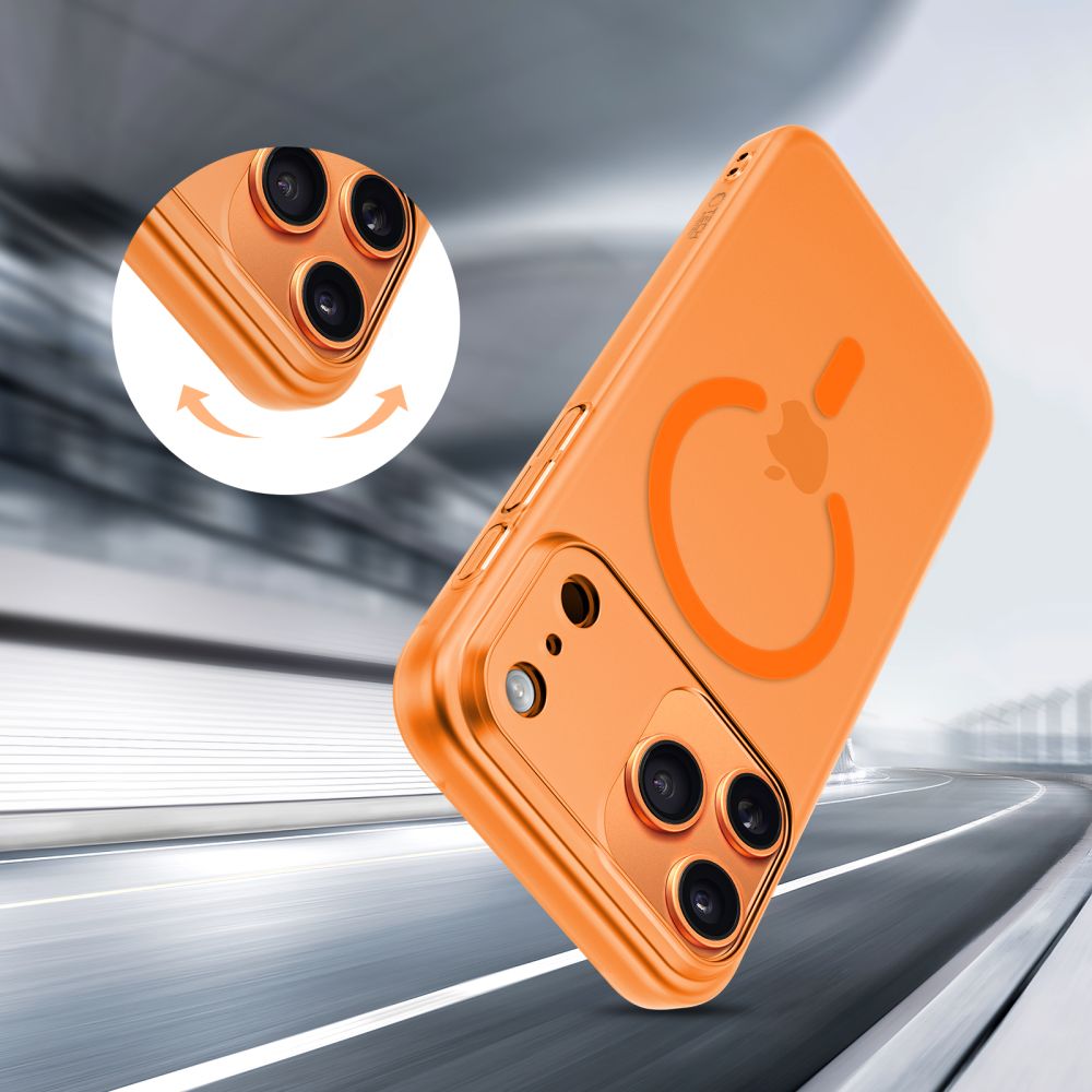 Dėklas iPhone 17 Pro Tech-Protect Magslim Magsafe, matinis kosminis oranžinis - Image 6