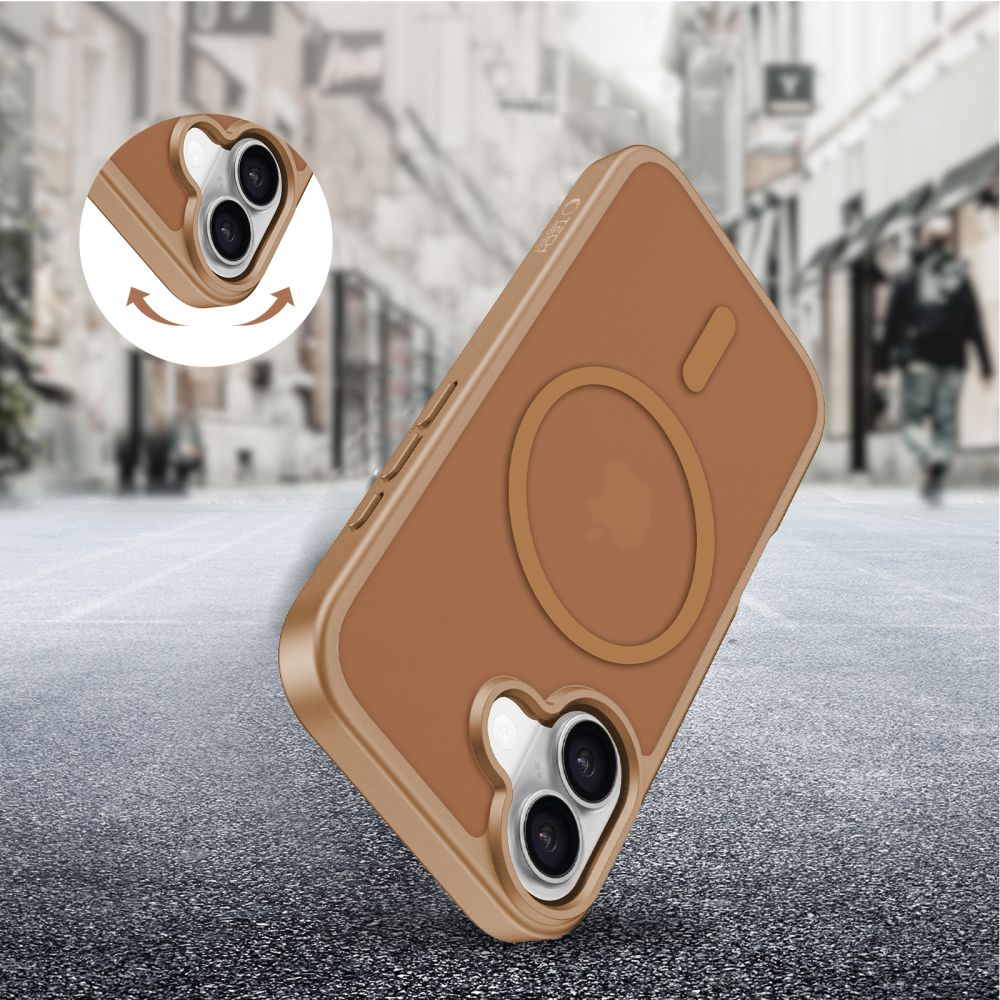 Dėklas Tech-Protect BasicMag MagSafe iPhone 17, matinis rudas - Image 6