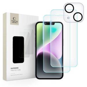 Apsauginis stiklas Tech-Protect Supreme Set, 3 vnt., iPhone 14, skaidrus