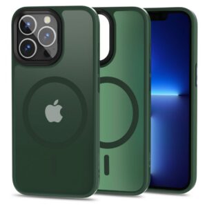 Dėklas Tech-Protect Magmat MagSafe iPhone 13 Pro, matinis žalias