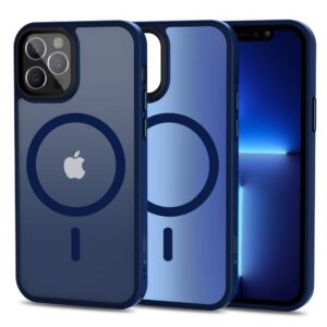 Dėklas Tech-Protect MagMat MagSafe iPhone 12 / 12 Pro, tamsiai mėlynas