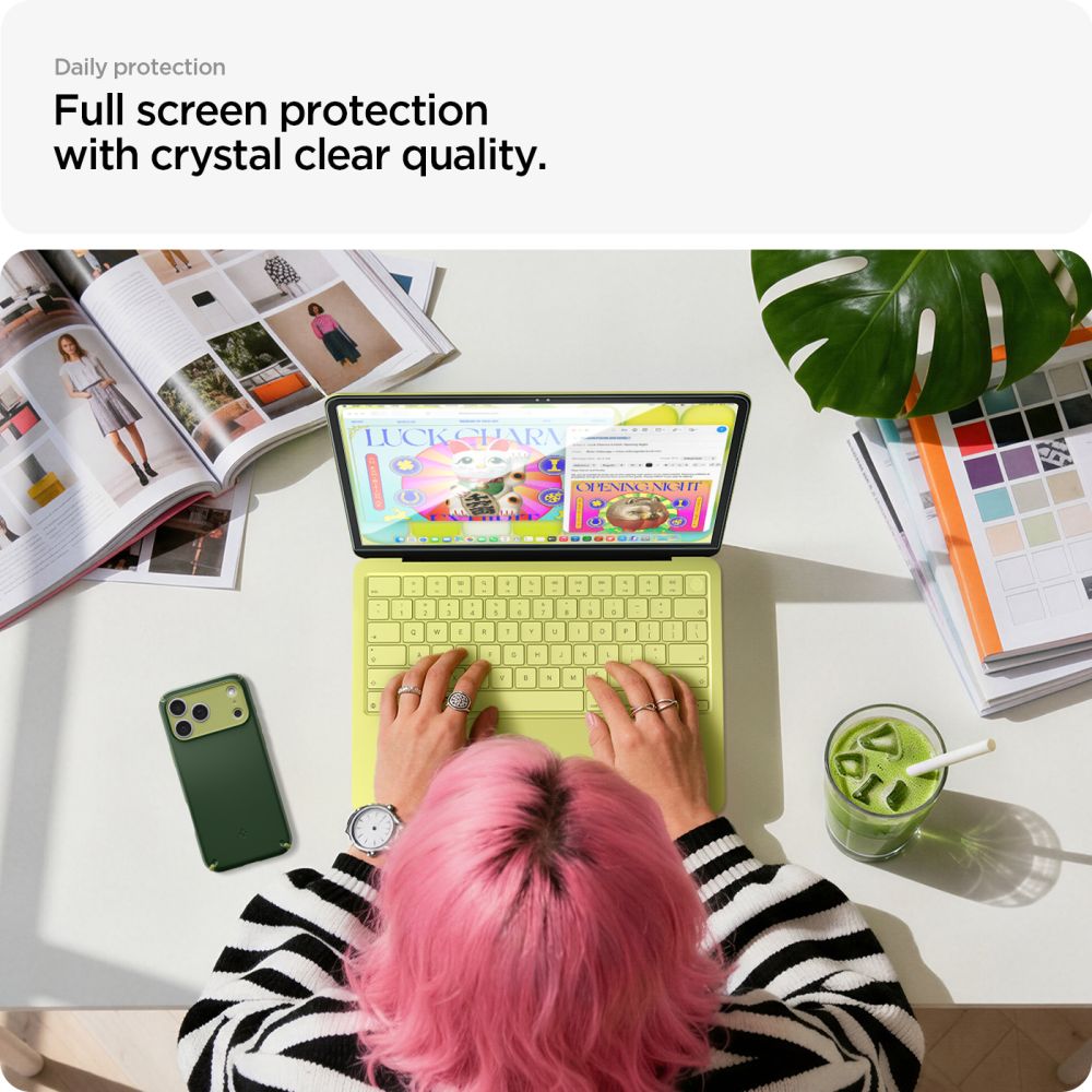 Apsauginis stiklas Spigen Glas.tR Slim FC MacBook Neo 13 (2026), juodas - Image 6