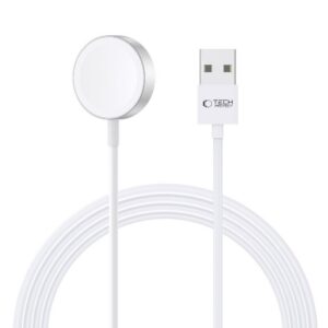 Belaidis įkroviklis Tech-Protect UltraBoost Apple Watch, USB-A, 120 cm, baltas