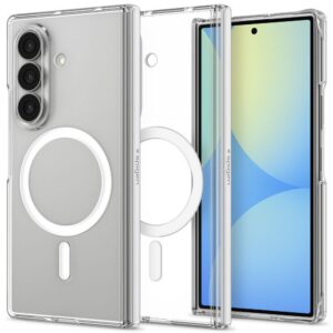 Dėklas Spigen AirSkin Zero MagFit Galaxy Z Fold 8 Ultra, skaidrus/baltas