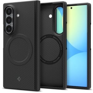 Dėklas Spigen AirSkin Aramid MagFit Samsung Galaxy Z Fold 8 Ultra, juodas