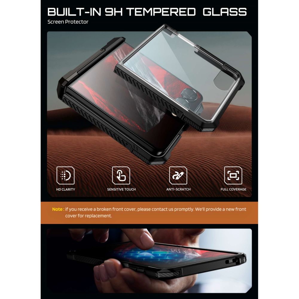 Dėklas Supcase UB Grip Mag Samsung Galaxy Z Flip 8, juodas - Image 6