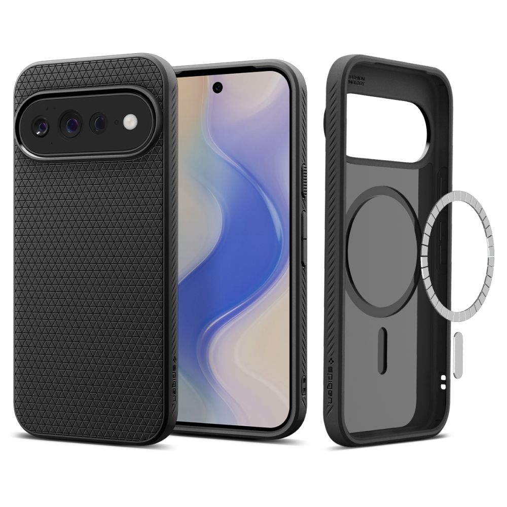 Dėklas Spigen Liquid Air Mag MagSafe Google Pixel 11 Pro XL, matinis juodas
