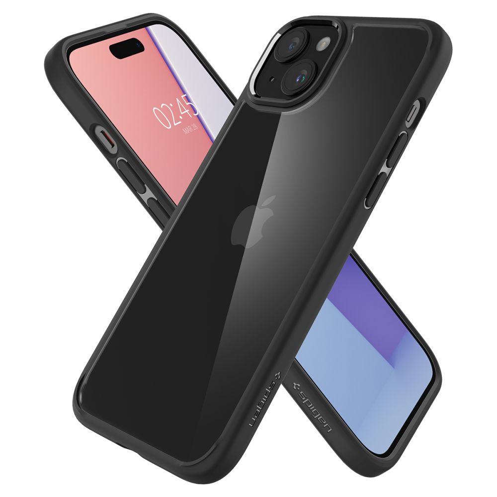 Dėklas Spigen Ultra Hybrid iPhone 15, matinis juodas - Image 7