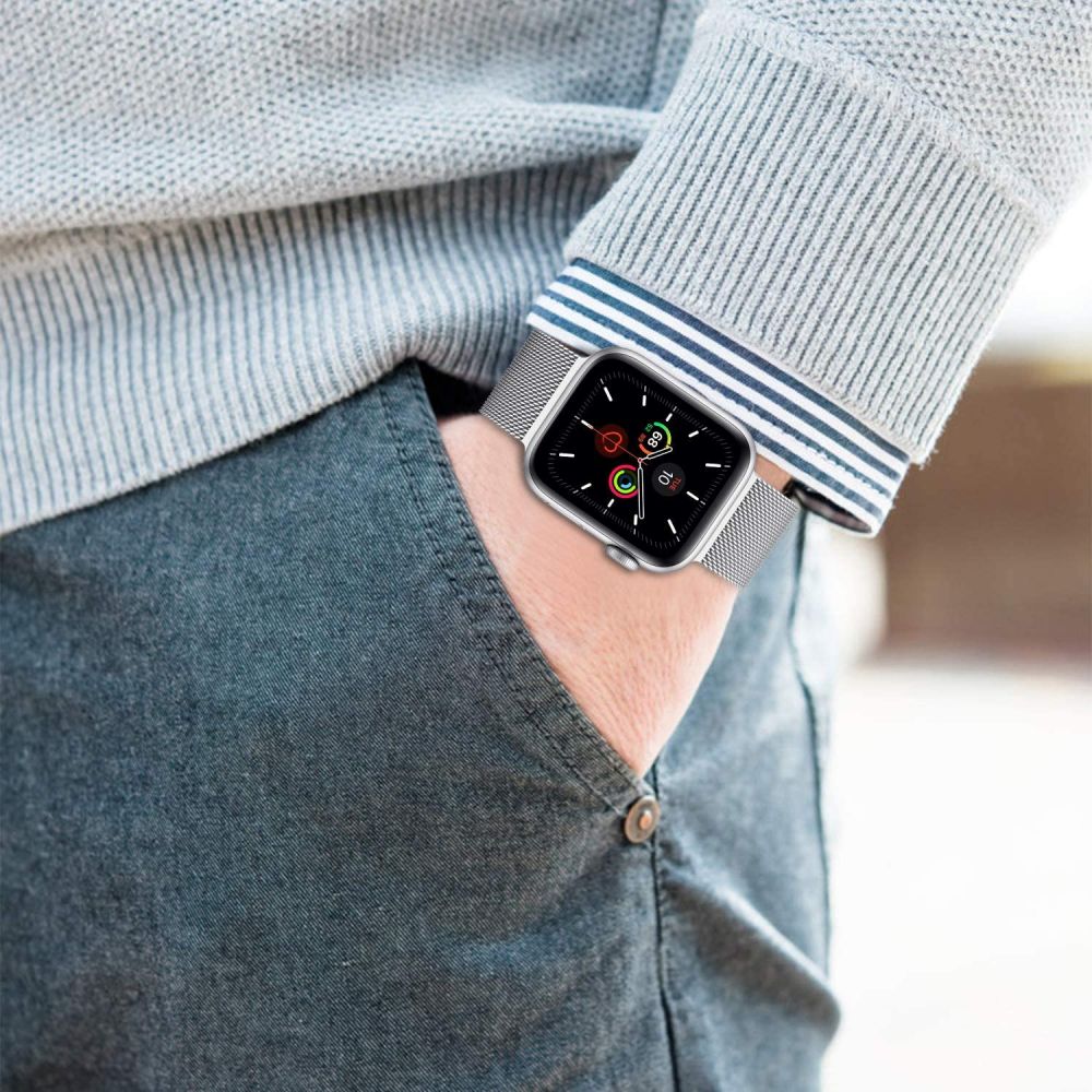 Dirzelis Tech-Protect Milaneseband Apple Watch 8 / 9 / 10 / 11 / SE / Ultra (44 / 45 / 46 / 49 mm), juodas - Image 3
