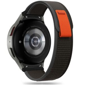 Dirželis Tech-Protect Nylon Samsung Galaxy Watch 4/5/5 Pro/6/7/FE, juoda/oranžinė