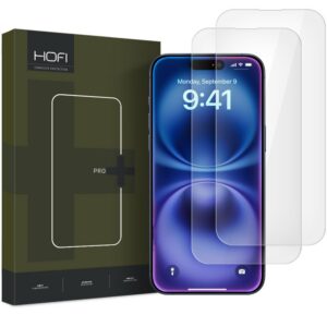 Apsauginis stiklas Hofi Glass Pro+ 2 vnt. iPhone 15 / 16, skaidrus
