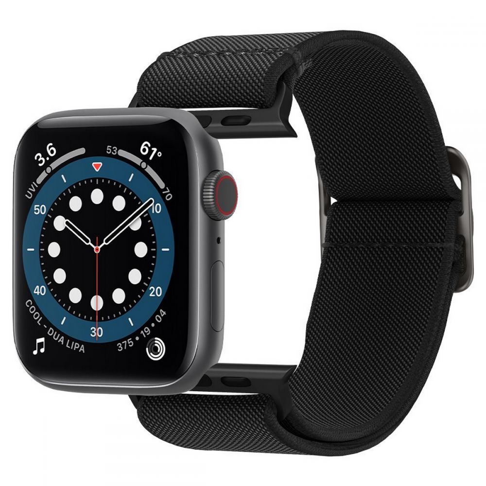 Dirželis Spigen Fit Lite Apple Watch 8 / 9 / 10 / 11 / SE / Ultra (44 / 45 / 46 / 49 mm) juodas - Image 2