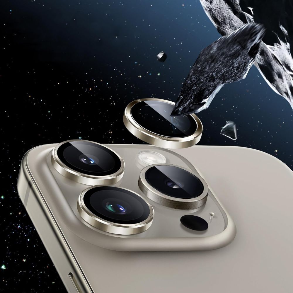 Kameros apsauginis stiklas Hofi Camring Pro+ iPhone 16 Pro / 16 Pro Max / 17 Pro / 17 Pro Max, skaidrus - Image 3