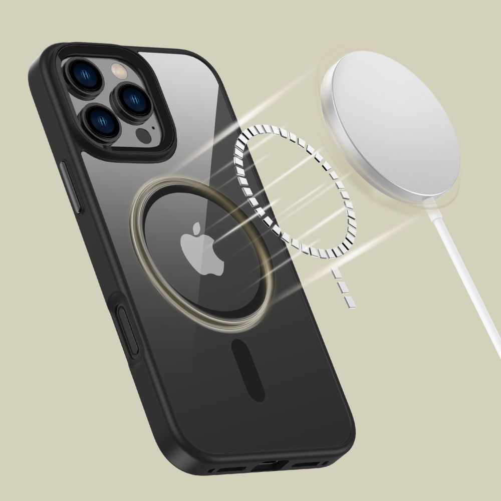 Dėklas Tech-Protect Magmat Magsafe iPhone 16 Pro Max, juodas/skaidrus - Image 3