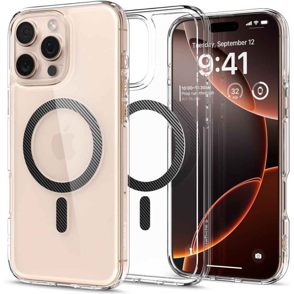 Dėklas Spigen Ultra Hybrid MagSafe iPhone 16 Pro Max, karbono pluošto