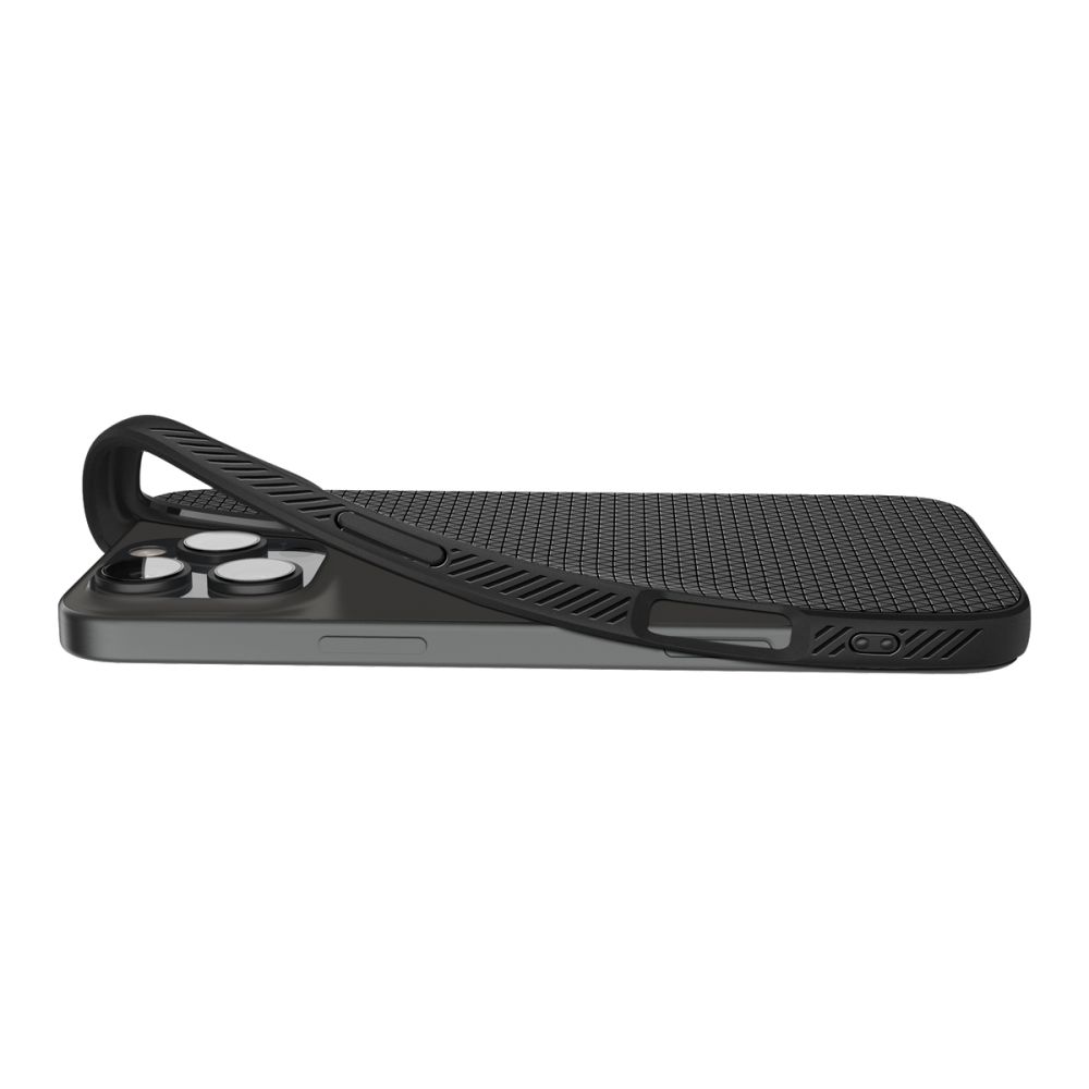 Dėklas Spigen Liquid Air iPhone 16 Pro, matinis juodas - Image 7