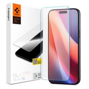Apsauginis stiklas Spigen Glas.tR Slim iPhone 15 / 16, skaidrus