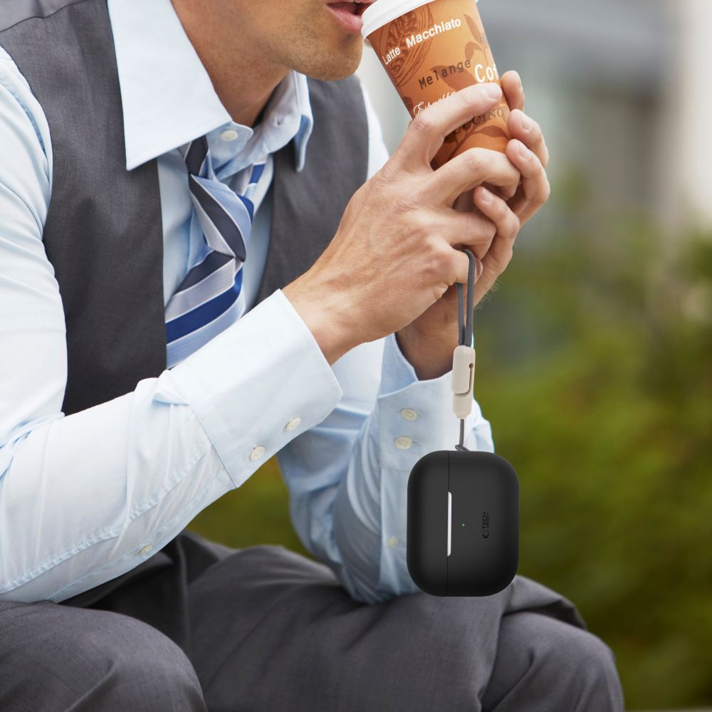 Dėklas Tech-Protect Silicone AirPods Pro 1 / 2, pilkas - Image 6