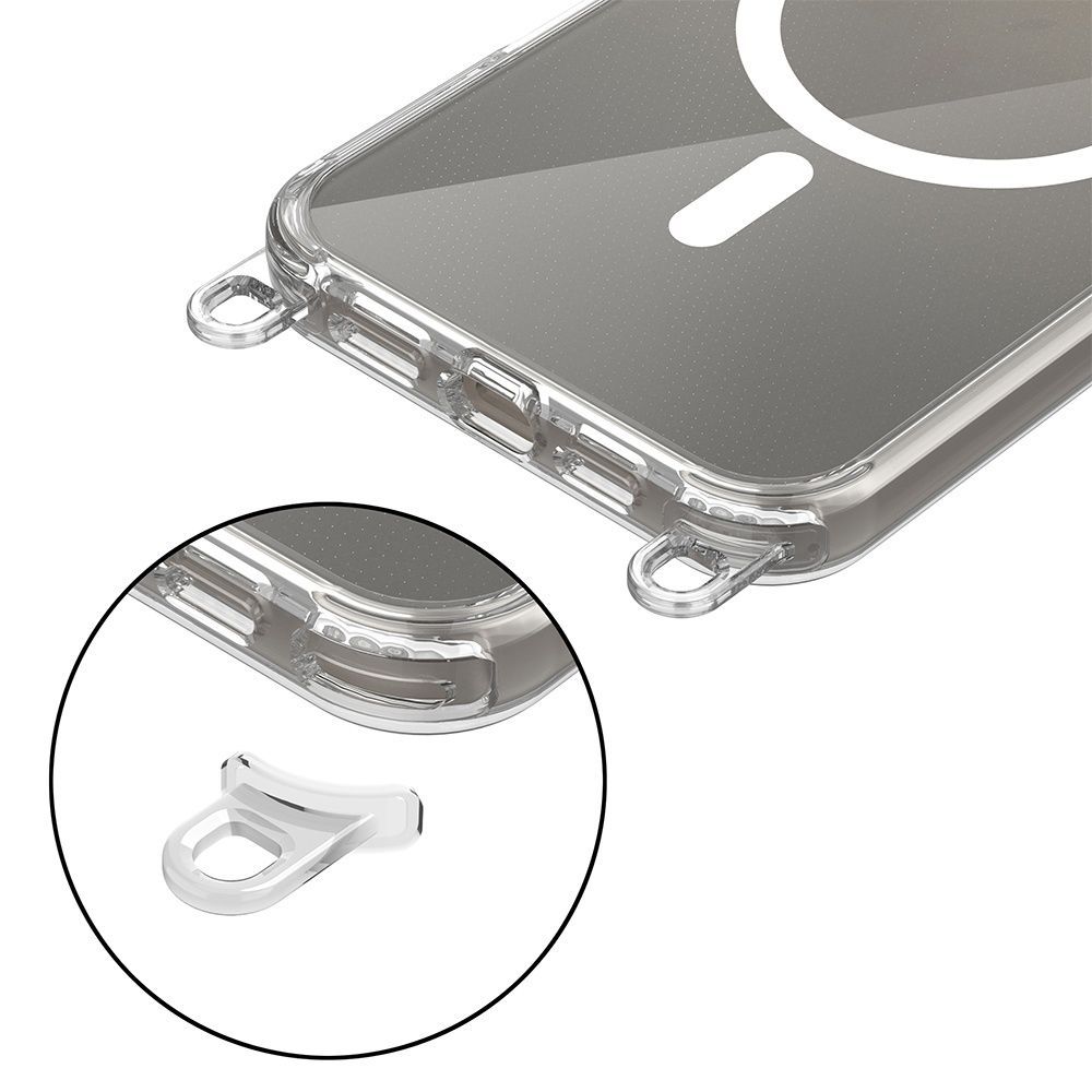 Dėklas Tech-Protect FlexAir Chain MagSafe iPhone 16, pilkas ir rožinis - Image 4