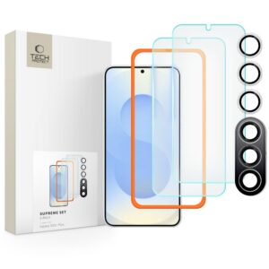 Apsauginis stiklas Tech-Protect Supreme Set 3 vnt. Galaxy S25+, skaidrus