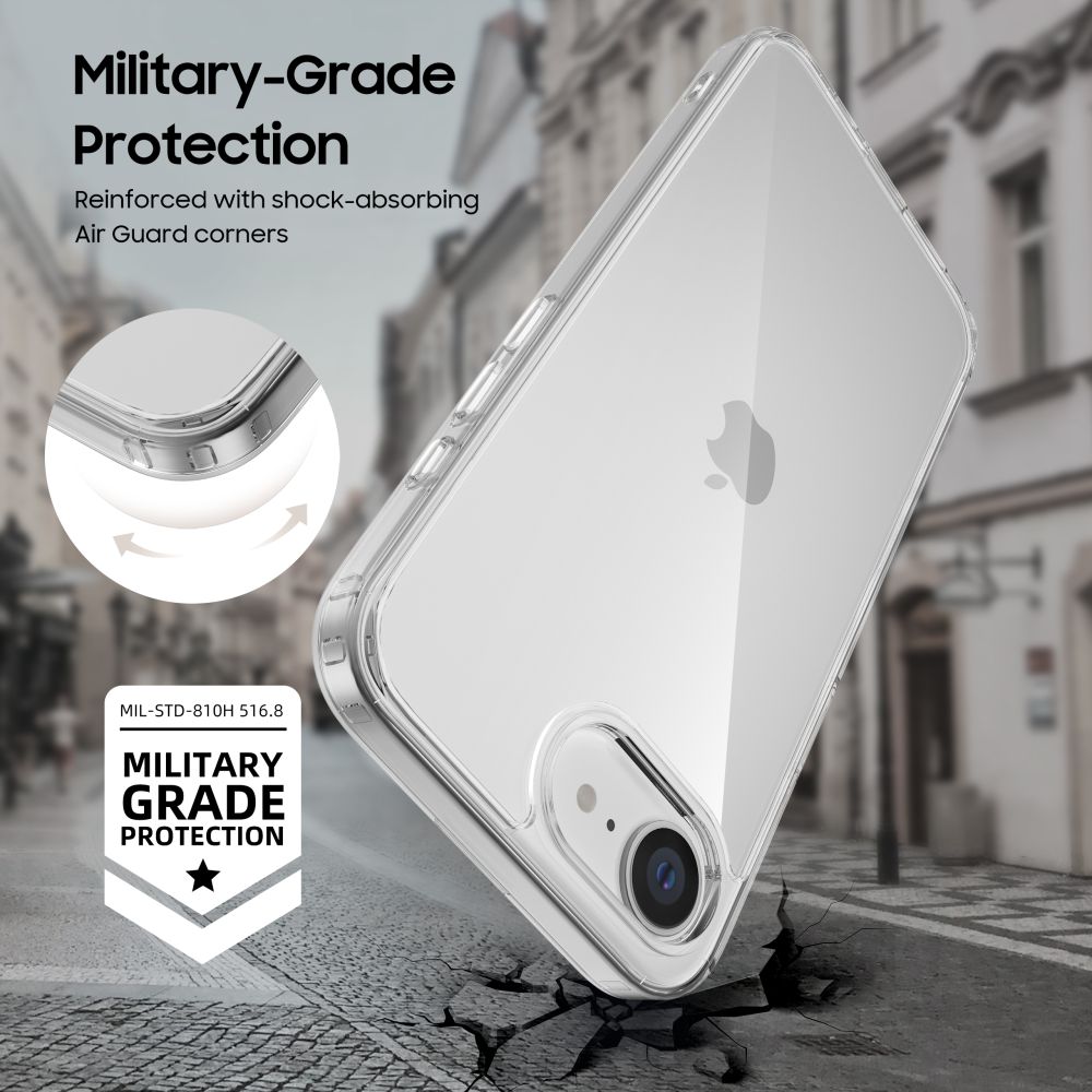 Dėklas Tech-Protect FlexAir Hybrid iPhone 16E / 17E, skaidrus - Image 5