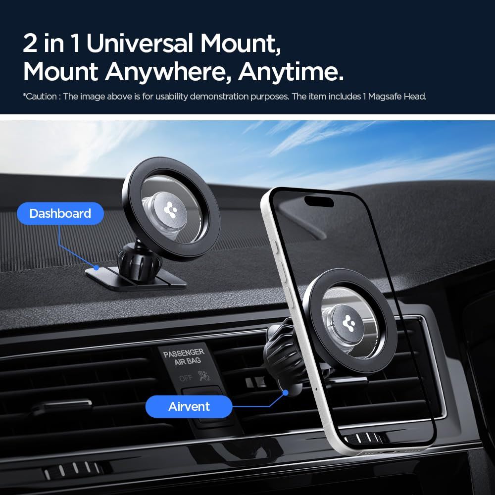 Automobilinis laikiklis Spigen MFT13 Magnetic MagSafe, juodas - Image 6