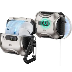 Dėklas ESR Cyber FlickLock HaloLock MagSafe Apple AirPods Pro 3, titaninis